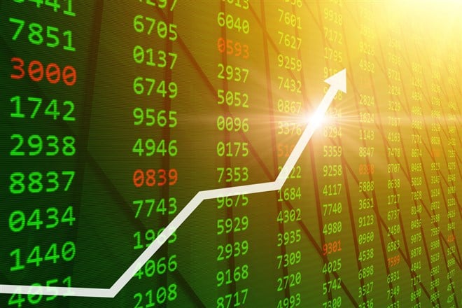 Bull Stock Market - Good stock buy prices up from Global economic and financial grow - stock image