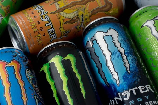 Photo of cans of energetic monster - Stock Editorial Photography