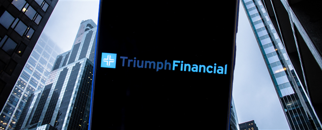 Triumph Financial logo smartphone