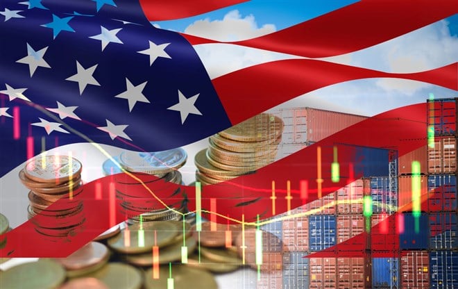 USA and China trade war economy recession conflict tax business — Photo