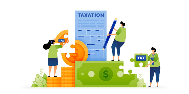 Vector illustration of Taxes