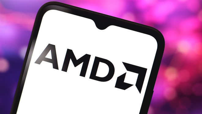 October 17, 2024, Portugal. In this photo illustration, the Advanced Micro Devices (AMD) logo is displayed on a smartphone screen — Stock Editorial Photography