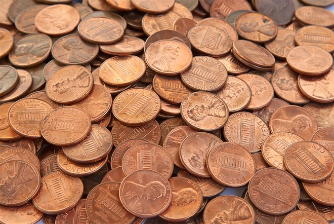 Photo of a bunch of pennies.