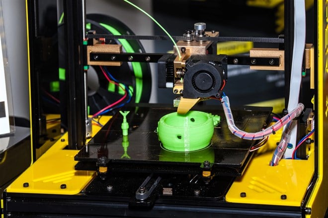 3d printer printing - stock image