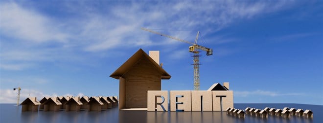 Concept image of Business Acronym REIT as Real Estate Investment Trust. 3d rendering — Photo