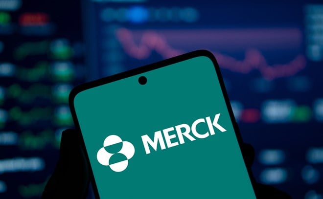 Merck Logo on phone 