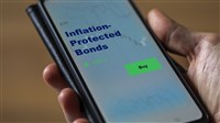 image of mobile device with inflation-protected bonds on screen