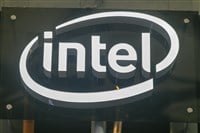 Intel logo sign
