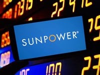 SunPower logo on smartphone screen