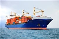 cargo ship carrying shipping containers 