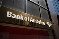 Bank of America logo on building