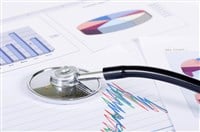 Stethoscope on a stock chart