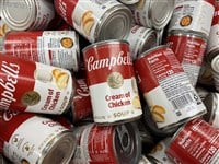 Grocery store Campbell's soup cans