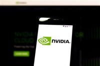 Nvidia logo on smartphone screen