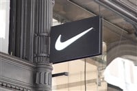 Bordeaux , France -  08 19 2023 : Nike logo brand and text chain sign on wall entrance facade store of American shop us corporation manufactures sport footwear