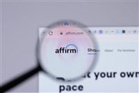 Affirm logo close-up on website page