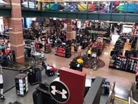 interior of sporting goods outdoor store