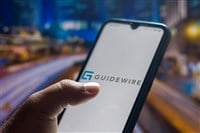 Guidewire Software logo seen displayed on a smartphone
