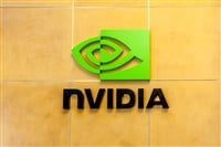 NVIDIA logo sign on building