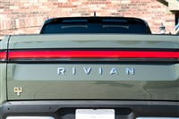 Rivian logo emblem on vehicle