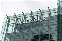 BlackRock logo sign on office building