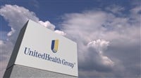 UnitedHealth Group logo on sign