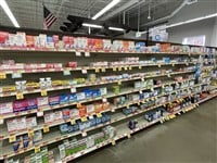 Over the Counter drugs aisle in pharmacy