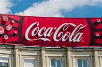 coca-cola sign on building