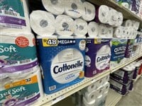 Grovetown, Ga USA - 05 10 22: Food Lion grocery store cottonelle toilet paper