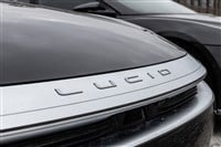 Chicago - Circa April 2023: Lucid Air Touring sedan display at the Service Center. Lucid Motors is a manufacturer of luxury EV Electric Vehicles.