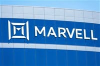 Marvell sign, logo on facade of Marvell Technology headquarters in Silicon Valley 