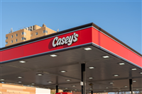 A Caseys gas station in Omaha, NE, USA, May 6, 2023. Casey's is a convenience store chain that sells gas and prepared food. — Stock Editorial Photography