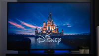 UK, March 2020: TV Television Disney castle logo film opener — Stock Editorial Photography