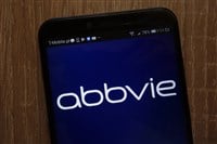 KONSKIE, POLAND - AUGUST 18, 2018: AbbVie logo displayed on a modern smartphone - Stock Editorial Photography