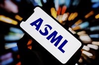 The logo of ASML Company,is displayed on a smartphone.indonesia - June 16th 2024. - Stock Editorial Photography