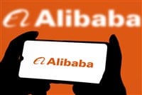 Dhaka,Bangladesh 18 May 2024:Alibaba logo displayed on a smartphone.