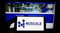 NuScale Power logo smartphone