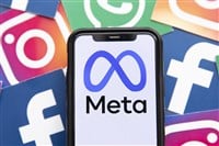 LONDON, UK - October 2021: Facebook social media company changes its corporate name to Meta.