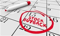 Stock Buyback Day Calendar Date Circled 3d Illustration - stock image