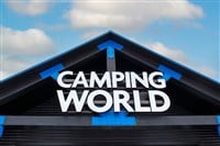 WYOMING, MN, USA - JANUARY 1, 2024: Camping World exterior and trademark logo.