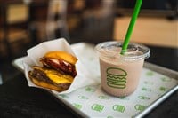 Photo a Shake Shack burger and milkshake