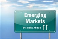 Highway Signpost Emerging Markets — Photo