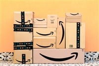 Amazon packages, boxes delivery to the door - Stock Editorial Photography