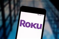 Roku streaming logo smartphone display