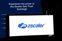 Dhaka, Bangladesh- 29 April 2024: Zscaler Logo is displayed on smartphone. — Stock Editorial Photography