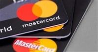 MasterCard plastic electronic, credit cards closeup, macro. Master Card is international payment system. Moscow, Russia - January 18, 2021