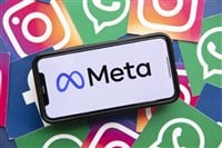 LONDON, UK - October 2021: Facebook social media company changes its corporate name to Meta.