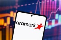 October 11, 2020, Brazil. In this photo illustration the Aramark Corporation logo seen displayed on a smartphone - Stock Editorial Photography