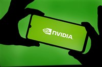 Dhaka,Bangladesh 11 Nov 2024: Nvidia logo on smartphone screen with AI in the background. Nvidia Corporation is an American multinational corporation and technology company. - Stock Editorial Photography