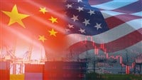 USA and China trade war economy conflict tax business finance mo — Photo